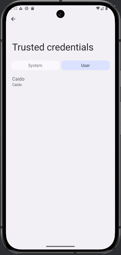 Android proxy settings.