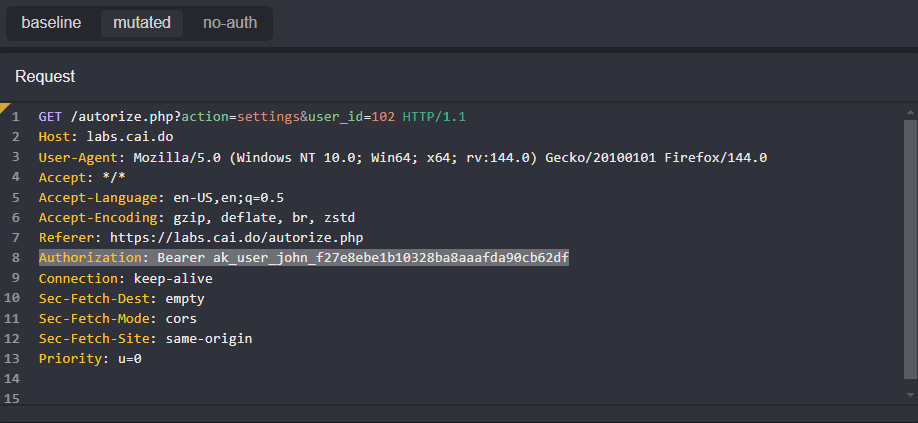 The mutated request.