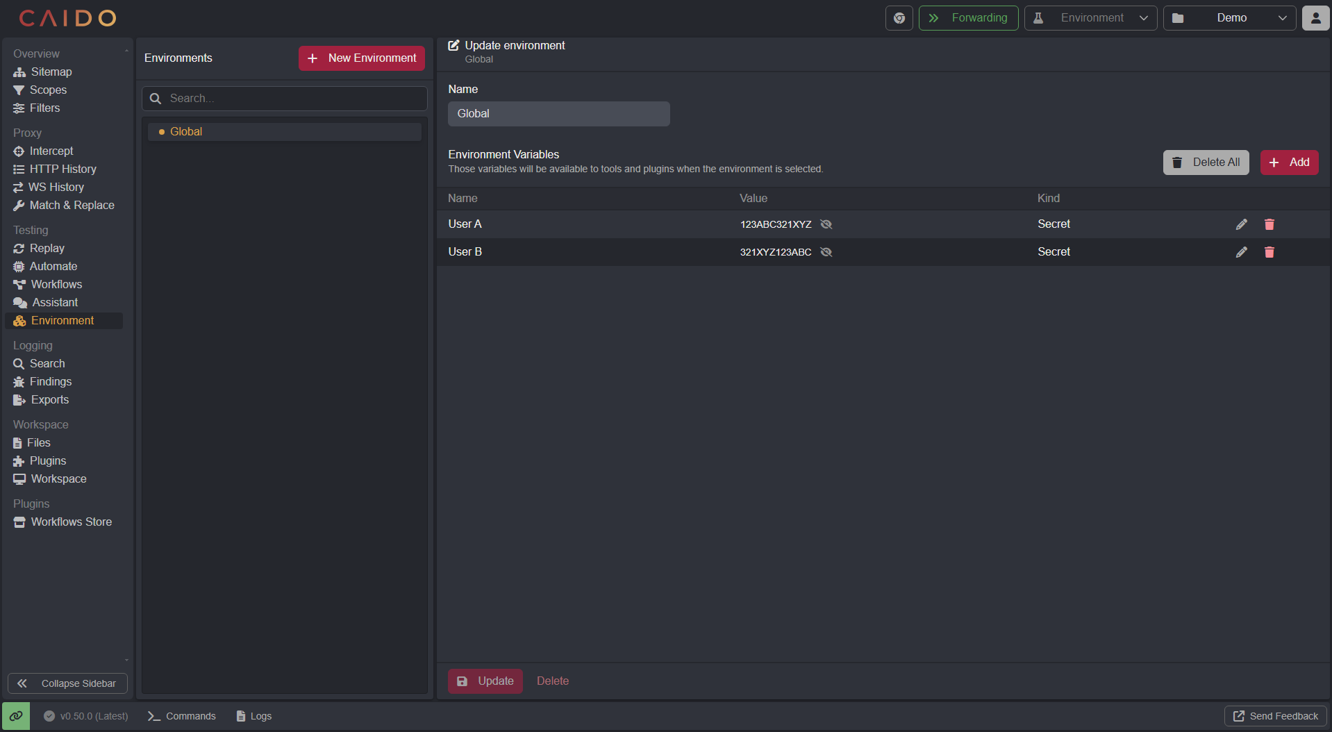 The Environment interface.