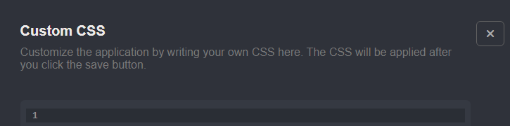 Custom CSS.