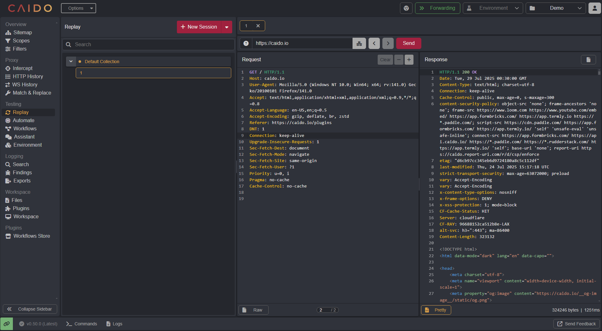 The Replay interface.