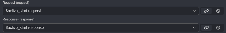 Referencing the request object.