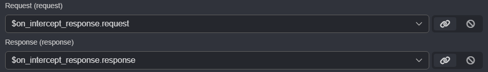 Referencing the request object.